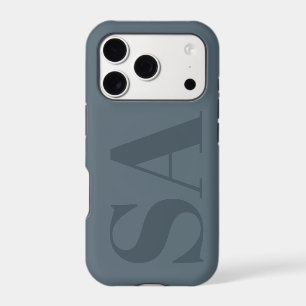 Rustic Dusty Blue Watercolor Minimal Contemporary iPhone 17 Pro Case
