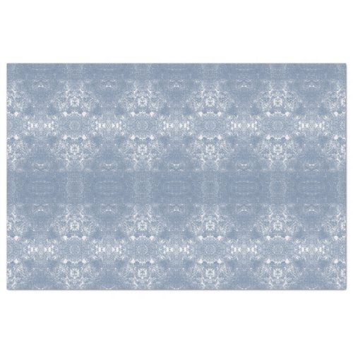 Rustic Dusty Blue White Distressed Pattern Tissue Paper