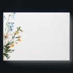 Rustic Dusty Blue Wildflowers & Daisies Shower Envelope<br><div class="desc">Discover the epitome of rustic elegance with our rustic wedding shower invitation envelope, where timeless beauty meets nature's delicate grace. Against a pristine white backdrop, a hand-painted watercolor bouquet emerges, showcasing a harmonious blend of dusty blue and soft yellow wildflowers, alongside the purity of white daisies and roses. As if...</div>