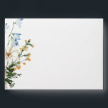 Rustic Dusty Blue Wildflowers & Daisies Shower Envelope<br><div class="desc">Discover the epitome of rustic elegance with our rustic wedding shower invitation envelope, where timeless beauty meets nature's delicate grace. Against a pristine white backdrop, a hand-painted watercolor bouquet emerges, showcasing a harmonious blend of dusty blue and soft yellow wildflowers, alongside the purity of white daisies and roses. As if...</div>