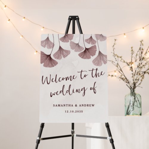 Rustic Dusty Rose Pink Welcome Wedding Foam Board