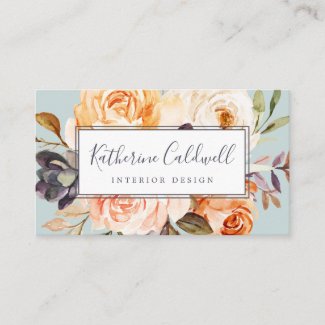 Rustic Earth Florals | Mint Business Card