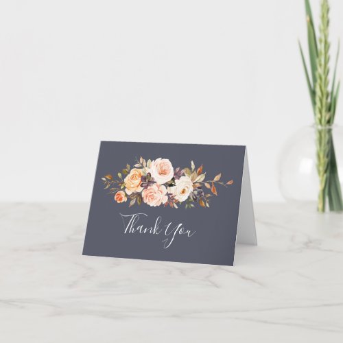 Rustic Earth Florals  Purple Thank You Card
