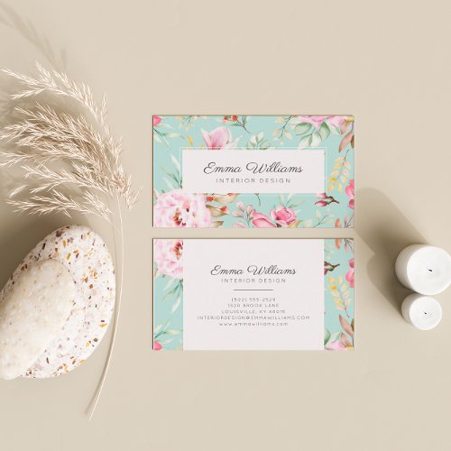 Rustic Earth Florals  Roses Business Card