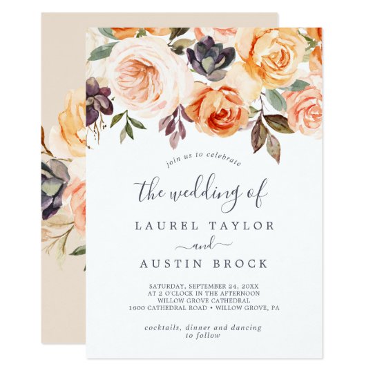 Rustic Earth Florals The Wedding Of Invitation | Zazzle.com