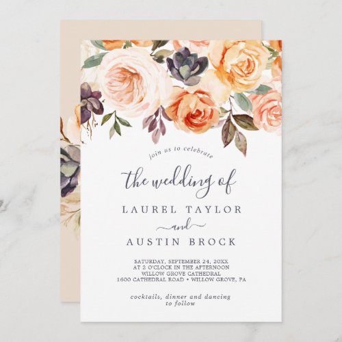 Rustic Earth Florals The Wedding Of Invitation