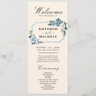 Rustic Earth Florals Wedding Program