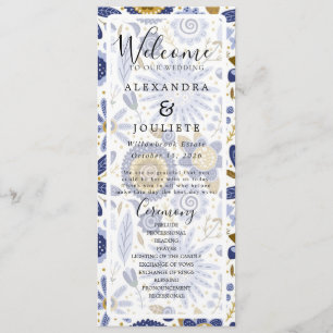 Rustic Earth Florals Wedding Program