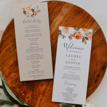 Rustic Earth Florals Wedding Program