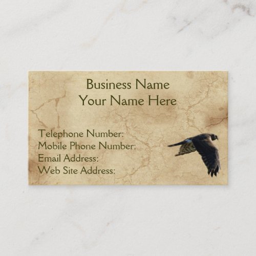 Rustic Earth Peregrine Falcon Business Cards