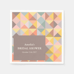 Rustic Earthy Fall Neutrals Custom Bridal Shower Napkins