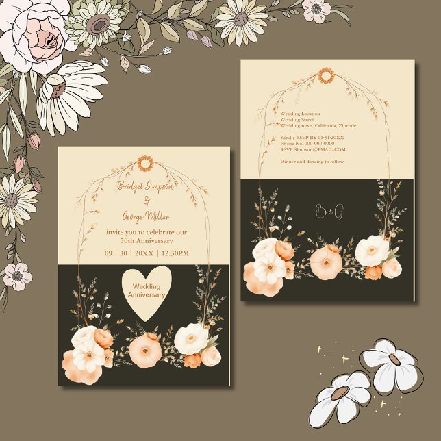 Rustic Earthy Floral wedding anniversary  (Creator Uploaded)