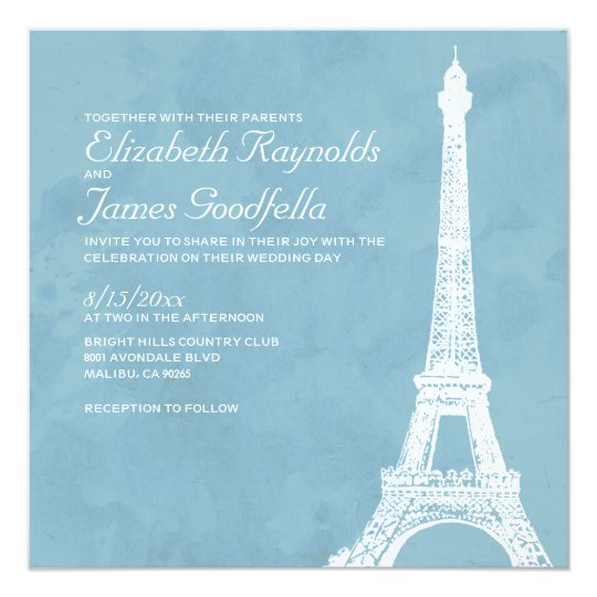 Rustic Eiffel Tower Wedding Invitations Zazzle Rustic Eiffel Tower Wedding Invitations