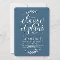 Rustic Elegance EDITABLE COLOR Wedding Update Card