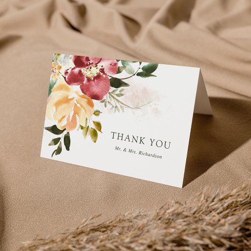 Rustic Elegance  Floral Thank You