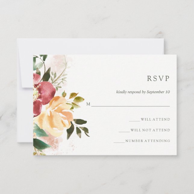 Rustic Elegance | Floral Wedding Response (Front)