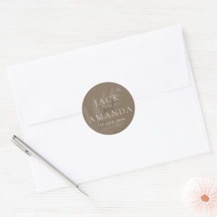 Rustic Elegance Floral Wedding stationery stickers