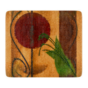 Rustic Elegance Geometric Autumn Abstract Cutting Board