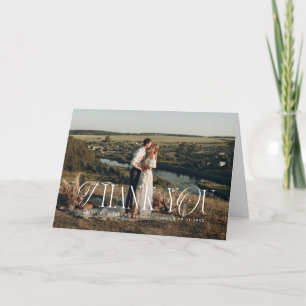 Rustic Elegance Photo Wedding Thank You Card