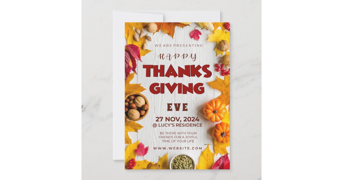 Rec Invitation Rustic Elegance Pumpkin Leaves & Sizzling Spices Invitation | Zazzle