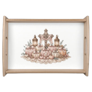 Rustic Elegance Pumpkin Patch Serving Tray