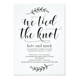 Rustic Elegance Wedding Elopement Invitation