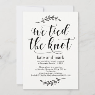 Rustic Elegance Wedding Elopement Invitation