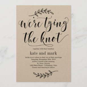 Rustic Elegance Wedding Invitation Kraft