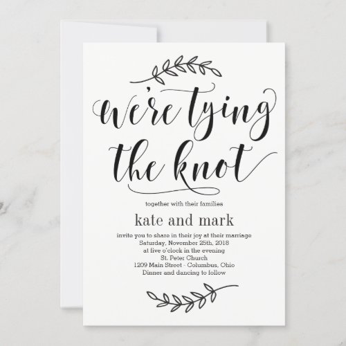 Rustic Elegance Wedding Invitation Kraft