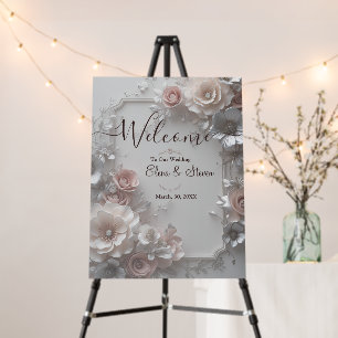 Rustic Elegant 3D Floral Wedding Foam Board