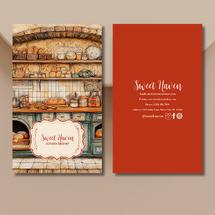 Rustic Elegant Baking  Business Card