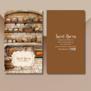 Rustic Elegant Baking Business Card