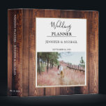 Rustic elegant barn wood photo Wedding Planner 3 Ring Binder<br><div class="desc">Rustic elegant barn wood photo Wedding Planner.
You can add your own photo,  text,  names and create a very personal and unique wedding planner album.</div>
