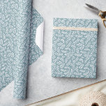 Rustic Elegant Botanical Leaves Dusty Blue Wrapping Paper<br><div class="desc">This lovely wrapping paper design features a pattern of hand-drawn leaves over an elegant dusty blue background...  A wonderful choice for many occasions!</div>