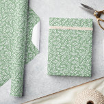 Rustic Elegant Botanical Leaves Sage Green Wrapping Paper<br><div class="desc">This lovely wrapping paper design features a pattern of hand-drawn leaves over an elegant sage green background...  A wonderful choice for many occasions!</div>