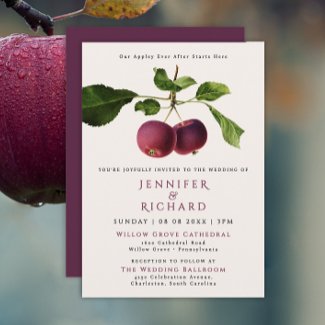 Rustic Elegant Burgundy Apple Ever After Wedding