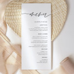 Rustic Elegant Calligraphy Wedding Menus<br><div class="desc">Simple Calligraphy Rustic Wedding Menus Wedding Menus,  Rustic Wedding Menu,  Floral Wedidng Menu,  Wedding Table Menu</div>