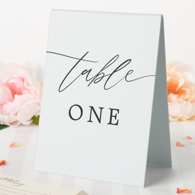 Rustic Elegant Calligraphy Wedding Table Numbers Tent (In SItu (Wedding))