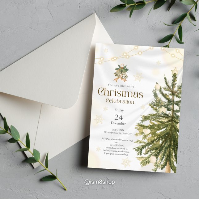 Rustic & Elegant Christmas Celebration Invitation (Creator Uploaded)