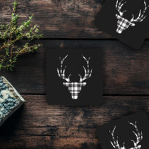 Rustic Elegant Christmas Plaid Deer