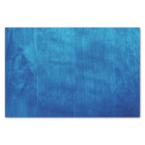 Rustic Elegant Cottage Texture Blue Wood Grain Tissue Paper