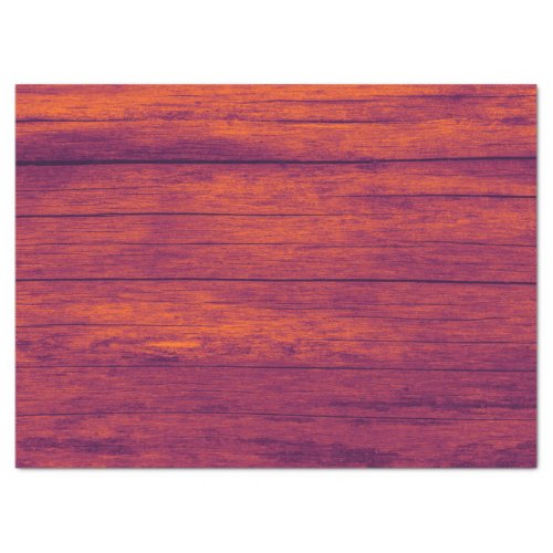 Rustic Elegant Cottage Texture Orange Wood Grain Tissue Paper