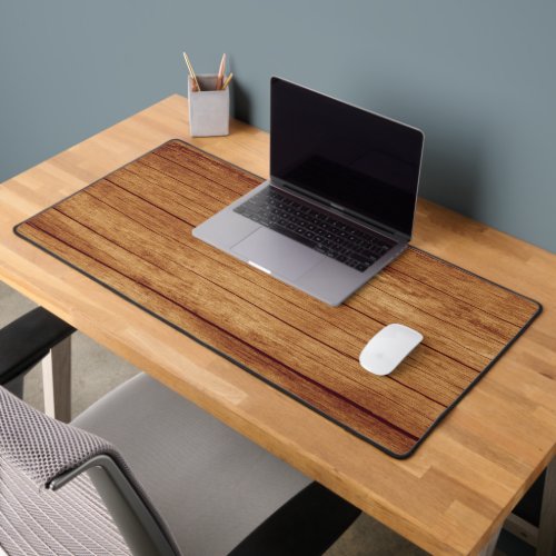      Rustic  Elegant Cottage Wood Grain Brown Tan Desk Mat