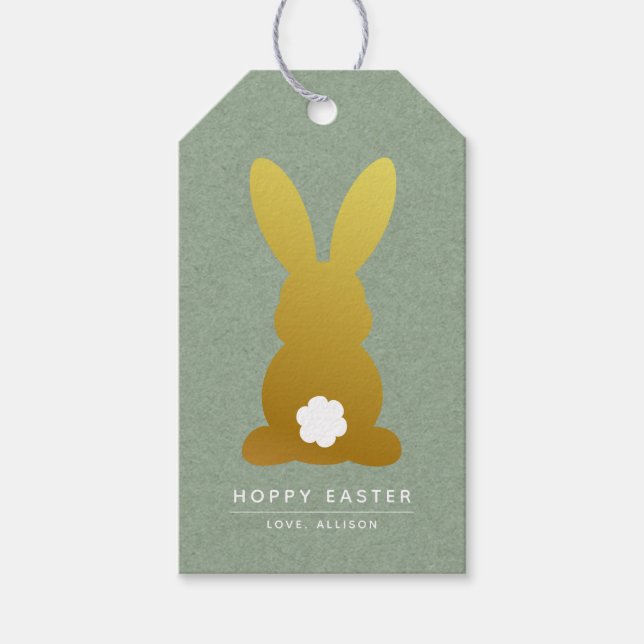 Rustic Elegant Easter Personalized Gift Tags (Front)