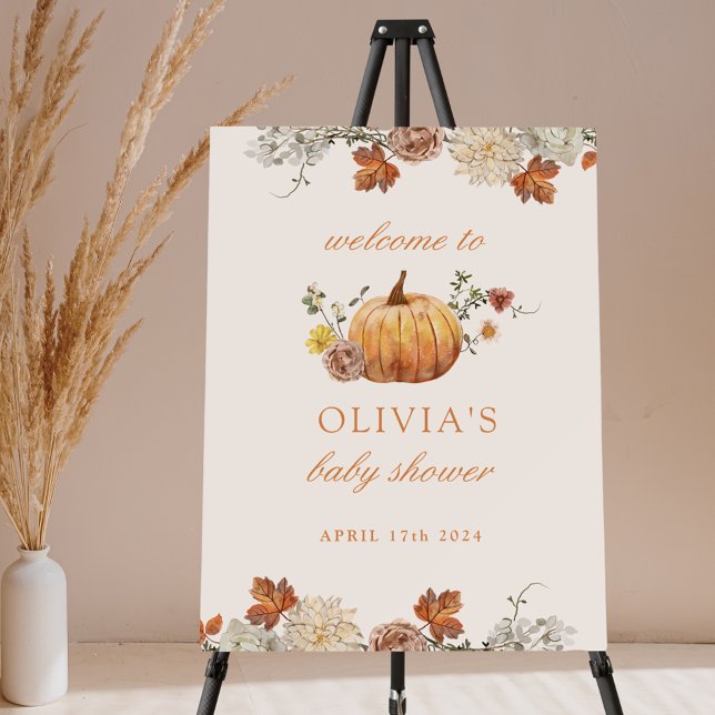 Rustic Elegant Fall Baby Shower Welcome Sign (Creator Uploaded)