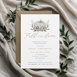 Rustic Elegant Fall in Love Bridal Shower Invitation