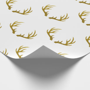 Rustic Wood Blue Deer Boy Baby Shower Wrapping Paper Sheets