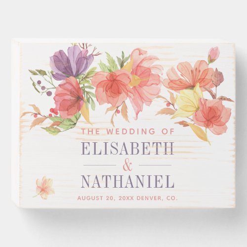 Rustic elegant floral garden wedding welcome sign