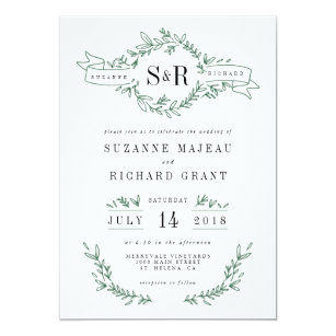 Monogram Wedding Invitations Zazzle