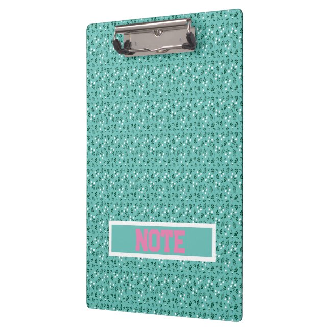 Rustic Elegant  Floral  Pattern Clipboard (Left)